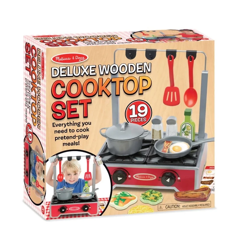 Melissa & Doug Ensemble de 19 tables de cuisson en bois de luxe