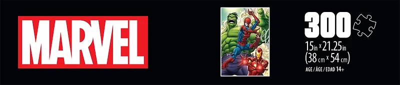 Buffalo Games Marvel - Marvel Adventures Super Heroes 300-Piece Interlocking Jigsaw Puzzle for Adults Ages 14 and Older