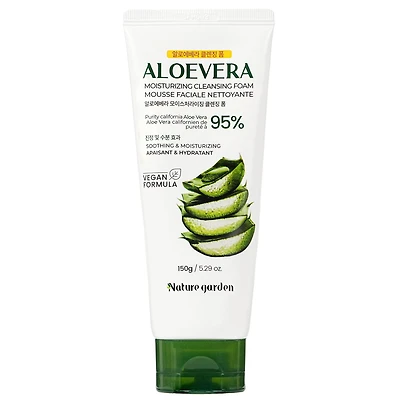 Nature Garden, mousse nettoyante pour le visage à l’aloe vera 150g