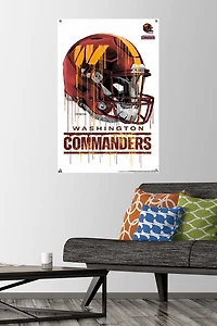 NFL Washington Commanders - Drip Helmet 22 Wall Poster