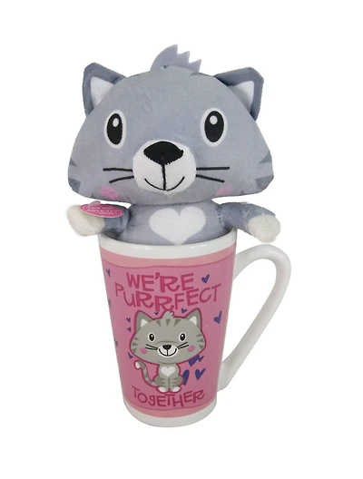 son en peluche en latte-minou