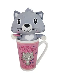 son en peluche en latte-minou