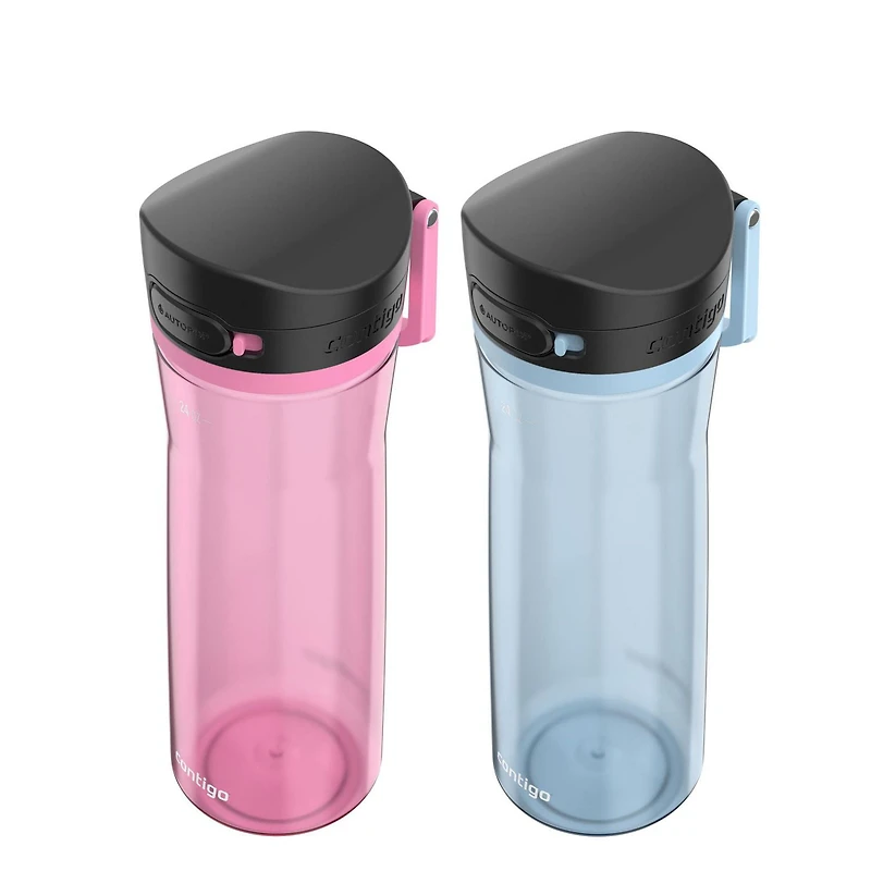 Contigo Jackson 2.0 Tritan Water Bottle with AUTOPOP Lid, Glacier & Azalea, 24 oz (709 ml)