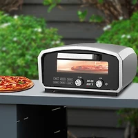 Kenmore 13" Outdoor/Indoor Electric Pizza Oven, 5-in-1 Touch Presets, Weather Resistant for Convenient Cooking Anywhere