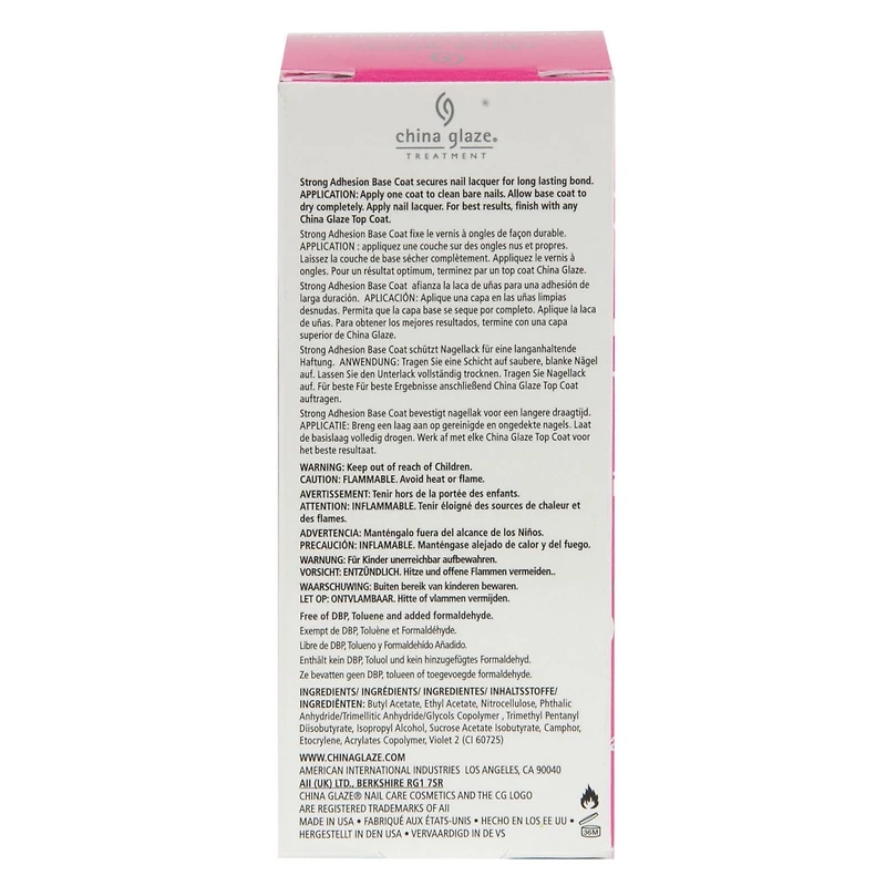 China Glaze - Strong Adhesion Base - 0.5 FL OZ, China Glaze