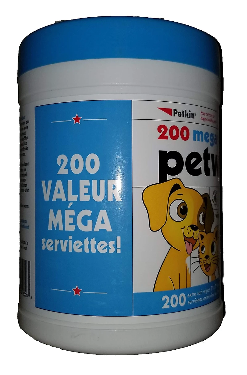Lingettes pour Animaux de Compagnie 200 ct lingettes pour animaux