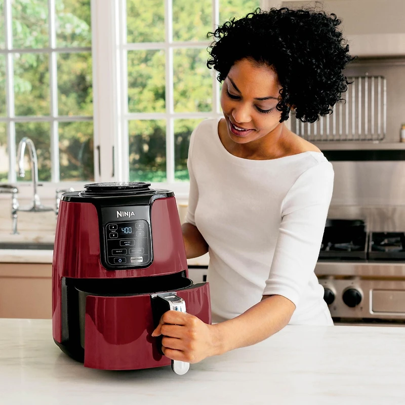 Ninja, friteuse à air 4 quarts, rouge, 1550W, panier antiadhésif AF100CRD
