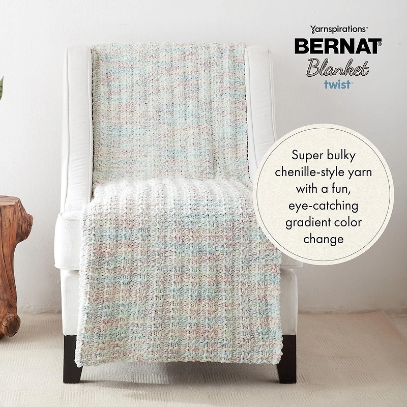 Bernat® Blanket Twist™ Yarn, Polyester #6 Super Bulky, 10.5oz/300g, 220 Yards, Polyester #6 Super Bulky Yarn