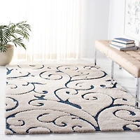 SAFAVIEH Florida Douglas Tapis Vignes Florales Shag