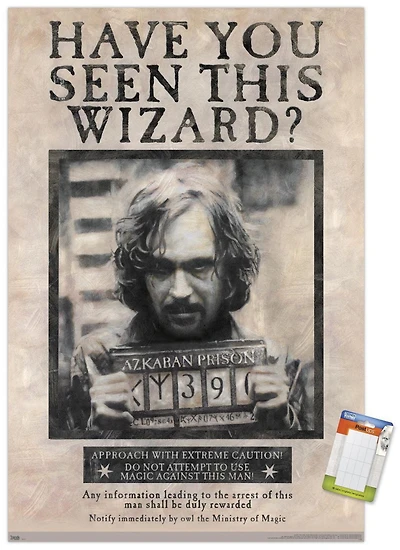 The Wizarding World: Harry Potter - Sirius Black Wanted Poster Wall Poster