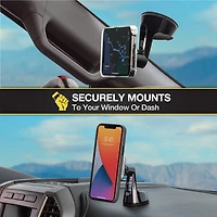 Scosche MP2WD-SP MagicMount Pro 2 Support magnétique à succion pour voiture/maison/bureau – Noir