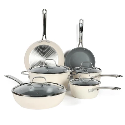 Sur La Table Gourmet Cuisine 10 Piece Aluminum Cookware Set with Glass Lid