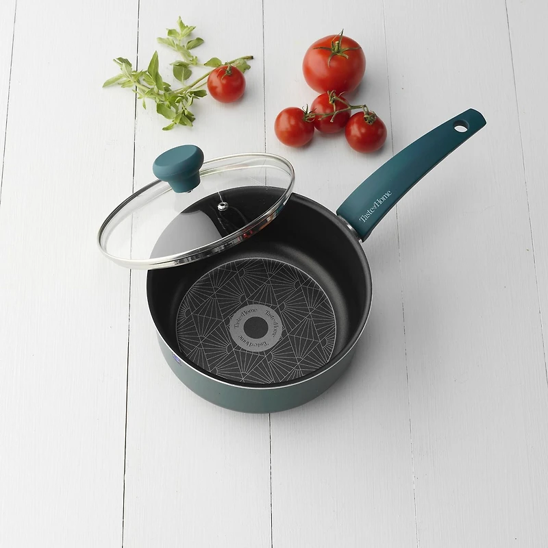 Casserole en aluminium antiadhésif de 2 litres avec couvercle de Taste of Home TC122A