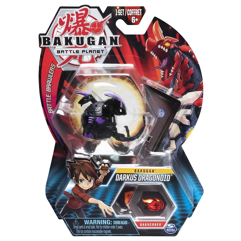 Bakugan, Darkus Dragonoid, Créature transformable à collectionner de 5 cm, à partir de 6 ans