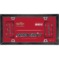 Cruiser Accessories Carbon Fiber II License Plate Frame, Carbon Fiber/Black Chrome, Fits 33x17cm License Plate