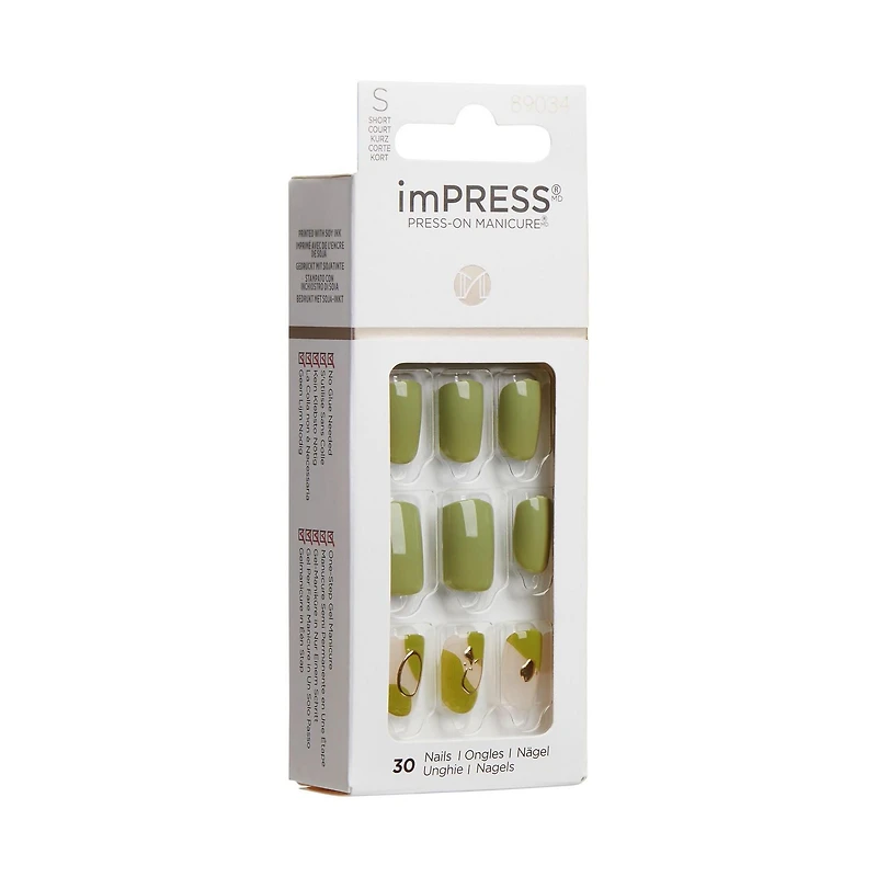 KISS ImPRESS Press-On - 30 faux ongles, courts Ongles à coller.