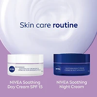 NIVEA crème de nuit apaisante avec FPS 15 24h d'hydratation pour peaux sensibles 50 ml