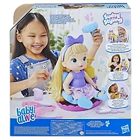 Baby Alive Sudsy Styling, poupée de 30 cm, dès 3 ans, accessoires de salon de coiffure pour poupée, liquide à bulles, cheveux blonds À partir de 3 ans