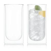 Bodum SKAL 2pc Double Wall Gin & Tonic Glass 0.28 l, 280ml, SKAL DW G&T 280ML