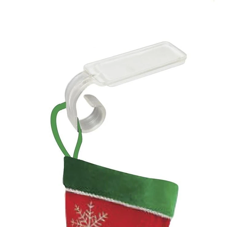 Simple Living Solution MaxPro Sticky Mantel Hooks 8 Clips en plastique adhésifs saisonniers à brins légers – Transparent F. avec toutes lumières
