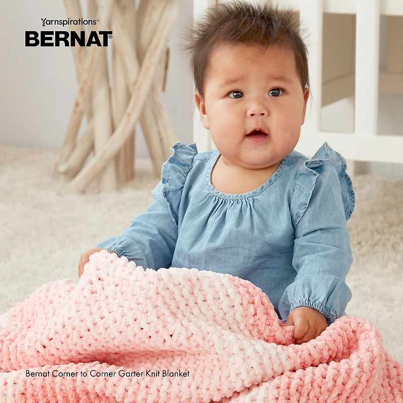 Bernat® Fil Baby Cover Stripes™, Polyester #6 Super Volumineux, 10,5oz/300g, 220 Yards Fil super extensible en polyester #6