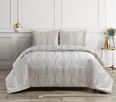 Beco Home Gatsby 3 Piece Reversible Comforter Set