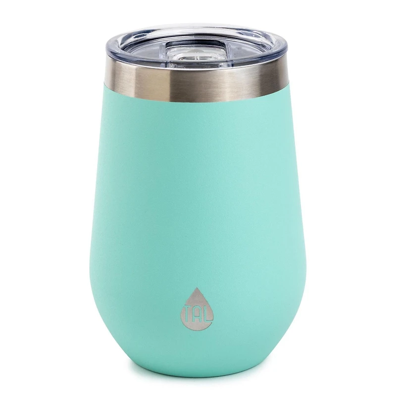 TAL Stainless Steel Wine Tumbler 12 fl oz, Mint, Water Bottle