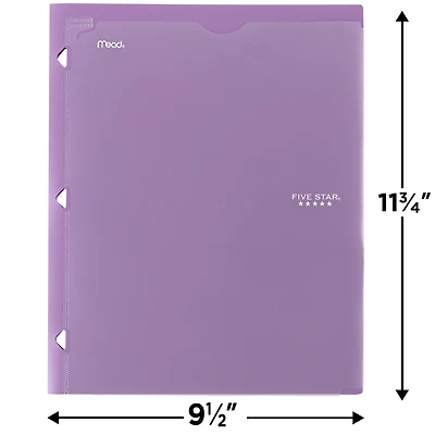 Classeur à deux pochettes Five Star Clearview violet