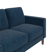 DHP Bryanna 3 Seater Sofa, Gray Velvet