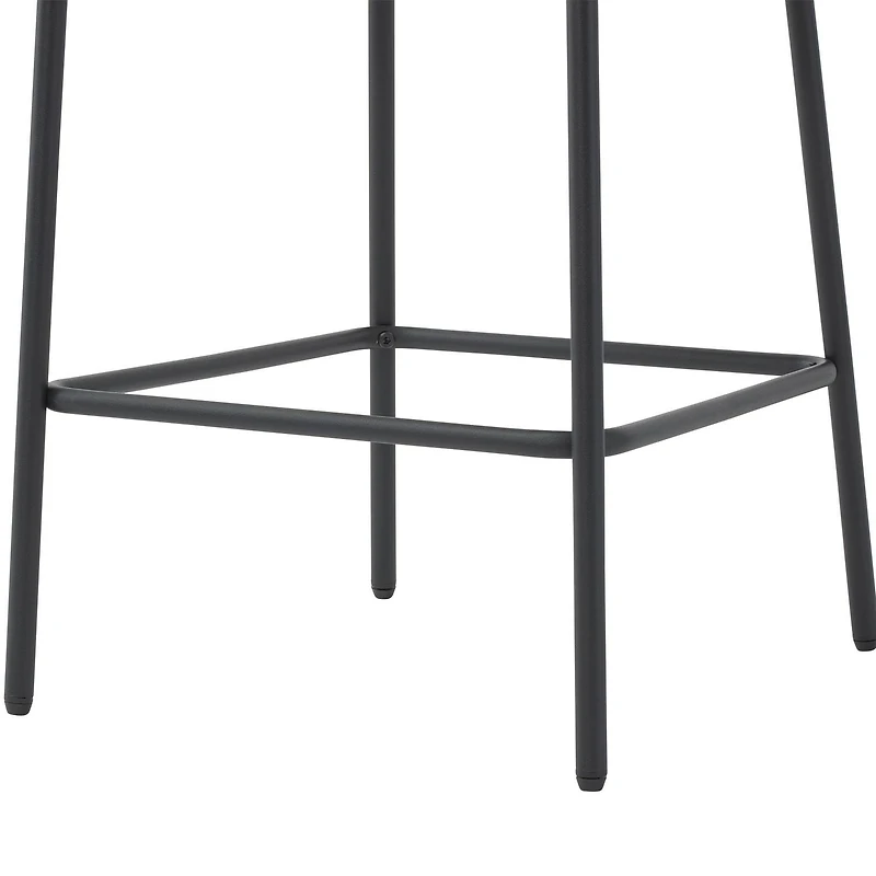 Lot de 2 tabourets de bar d'intérieur modernes et rembourrés en tissu bouclé de luxe Addison de CorLiving