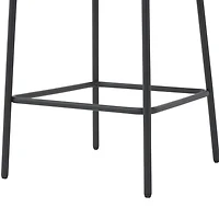 Lot de 2 tabourets de bar d'intérieur modernes et rembourrés en tissu bouclé de luxe Addison de CorLiving