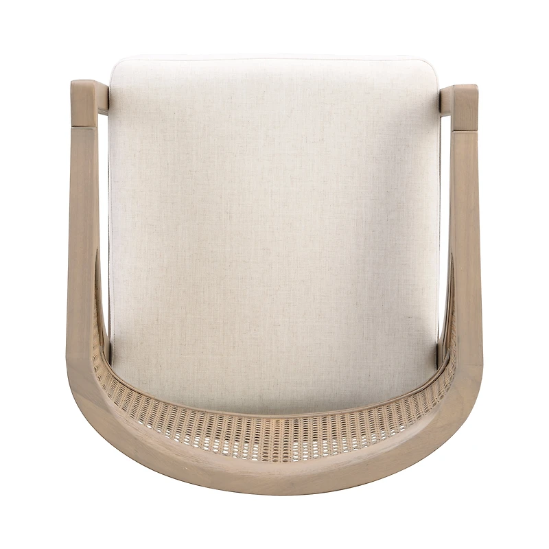 Noble House Wooden Frame Counter Stool Set of 2,Rattan Back with Rubberwood Frame,Beige+Natural Ash