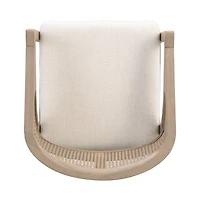 Noble House Wooden Frame Counter Stool Set of 2,Rattan Back with Rubberwood Frame,Beige+Natural Ash