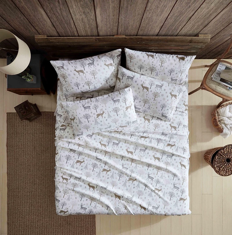 Coleman Printed Polyester Flannel Sheet Set