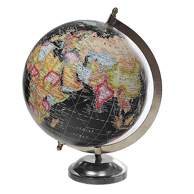 8 "Globe Noir Décoratif Avec Support