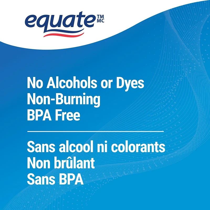 Rince-bouche haleine fraîche Menthe glacée Equate 473 ml