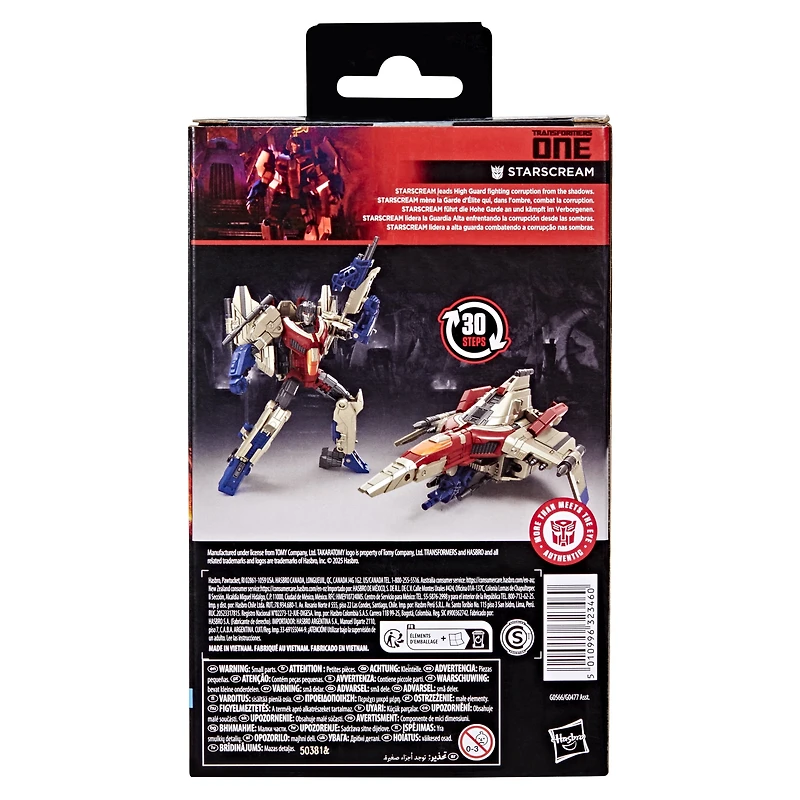 Transformers Generations Studio Series, figurine Starscream de 11,5 cm, Transformers : Un, dès 8 ans