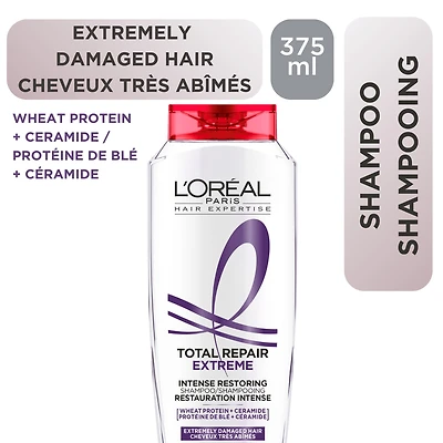 L'Oréal Paris Total Repair 5 Extreme Intense Shampoing 375 ml Pour Cheveux Extrêmement Abîmés