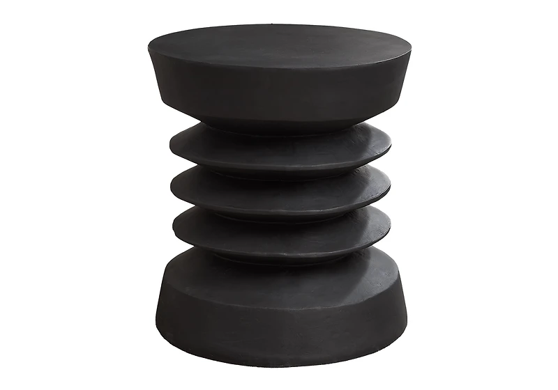 Monarch Specialties - Table D'Appoint, 25"H, Intérieur Ou Extérieur, Table D'Appoint, Bout, Chambre À Coucher, Salon, Table De Nuit, Rond, Noir, Contemporain, Moderne