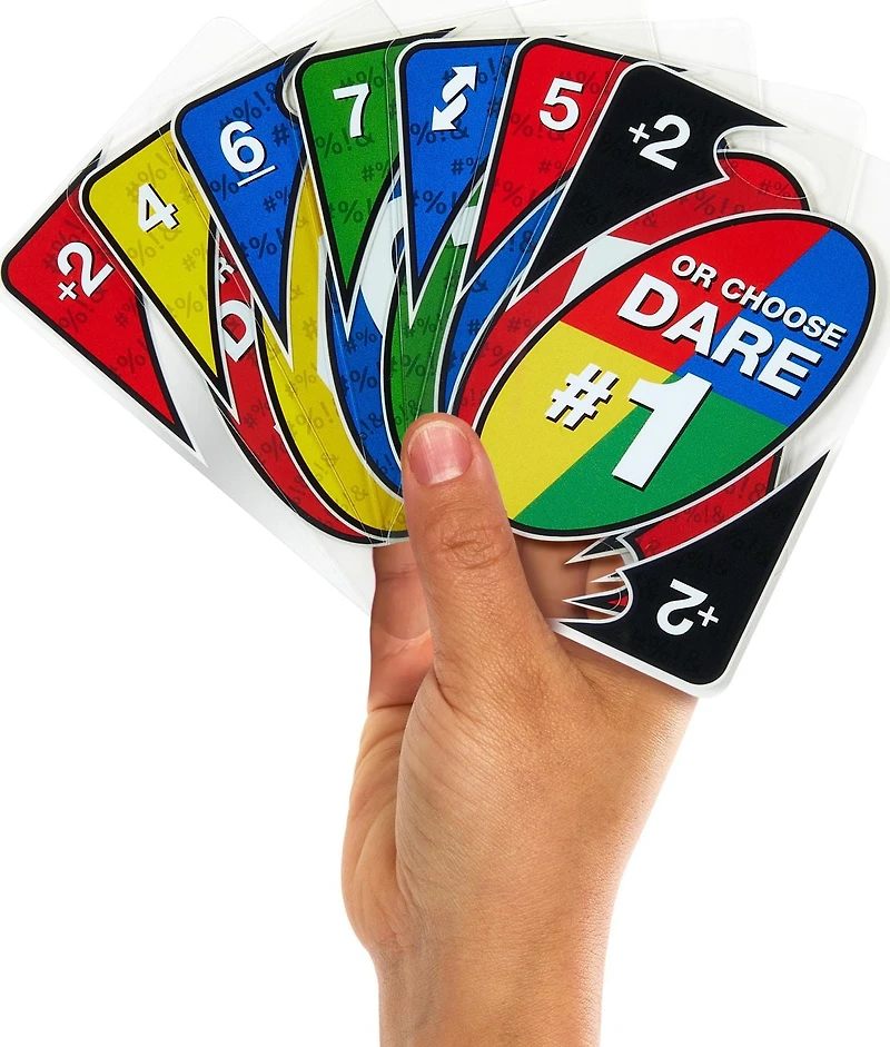 Jeu de cartes ​UNO® Dare Adults Only pour soirées de jeux, déplacements, camping et fêtes Âges 18+