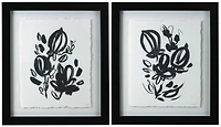 kieragrace Providence art mural Kemp – Ensemble de 2, images florales, 30,48 x 35,56 cm (12 x 14 po)