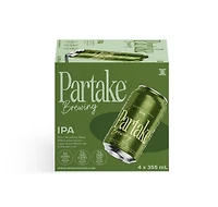 Partake - IPA, 4 x 355 mL Cans, Craft Non-Alcoholic Beer