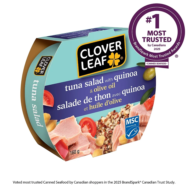 Salade de thon avec quinoa et huile d’olive de Clover Leaf Sal thon quinoa h olive 160g