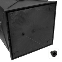 Tierra Verde 15" W x 16" H Allegro Monarch Square Self-Watering Planter - Black, Indoor/Outdoor