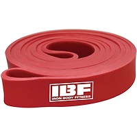 Bande de résistance IBF – Bande de musculation à forte résistance par Iron Body Fitness - Construire du muscle - Brûler les graisses - Entraînement n'importe où - Facile à utiliser - Rouge
