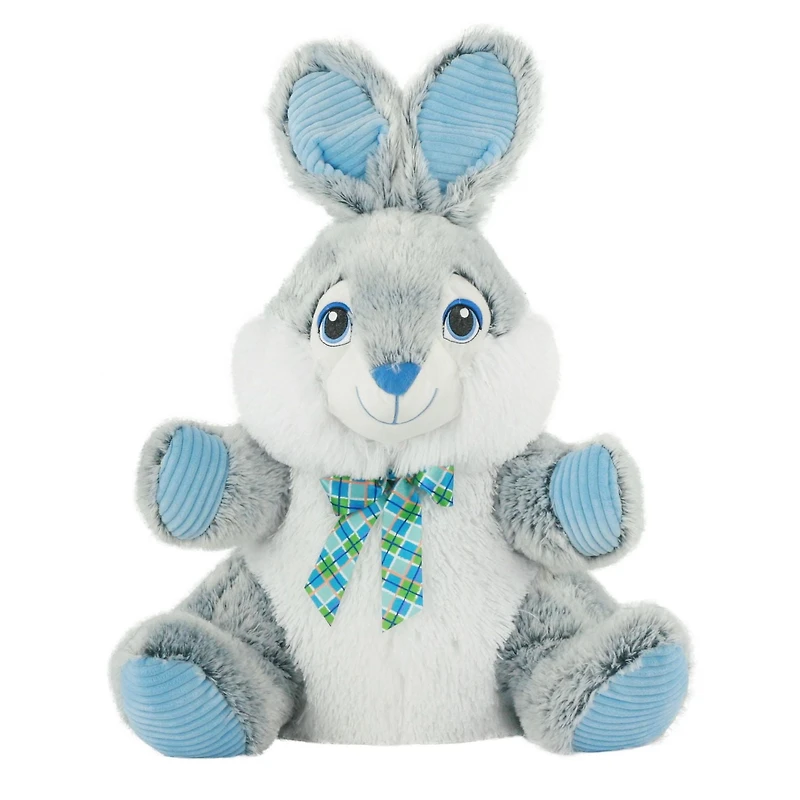 Façon de célébrer Pâques Joues potelées en peluche lapin, gris