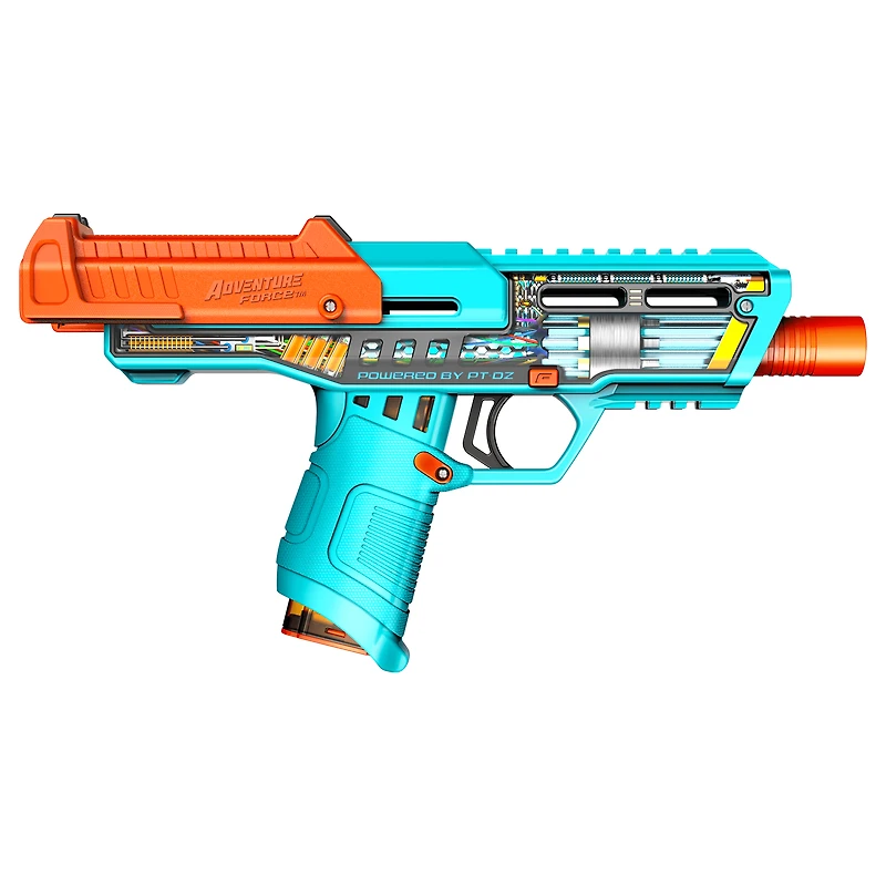 Adventure Force Tactical Strike Brute Pro Ultimate Slamfire, lance-fléchettes demi-longueur alimenté par chargeur, tire jusqu'à 145 pieds, ensemble de 17 blasters Pro avec booster de précision, 14+ Libérez la puissance du tir avec le seul blaster professionnel portable alimenté par chargeur.