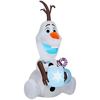 Airblown Frozen 2 Olaf tenant du chocolat chaud MD Disney