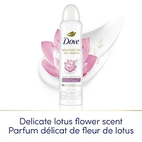 Antitranspirant vaporisateur à sec 72h de protection Dove Nourishing Secrets Parfum fleur de lotus protection antibactérienne contre les odeurs 107g