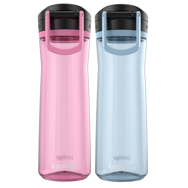 Contigo Jackson 2.0 Tritan Water Bottle with AUTOPOP Lid, Glacier & Azalea, 24 oz (709 ml)